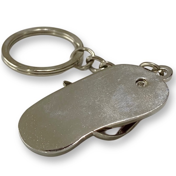 California Republic, Carmel Monterey, Red Flip Flop, Metal Souvenir Keychain - Picture 4 of 4